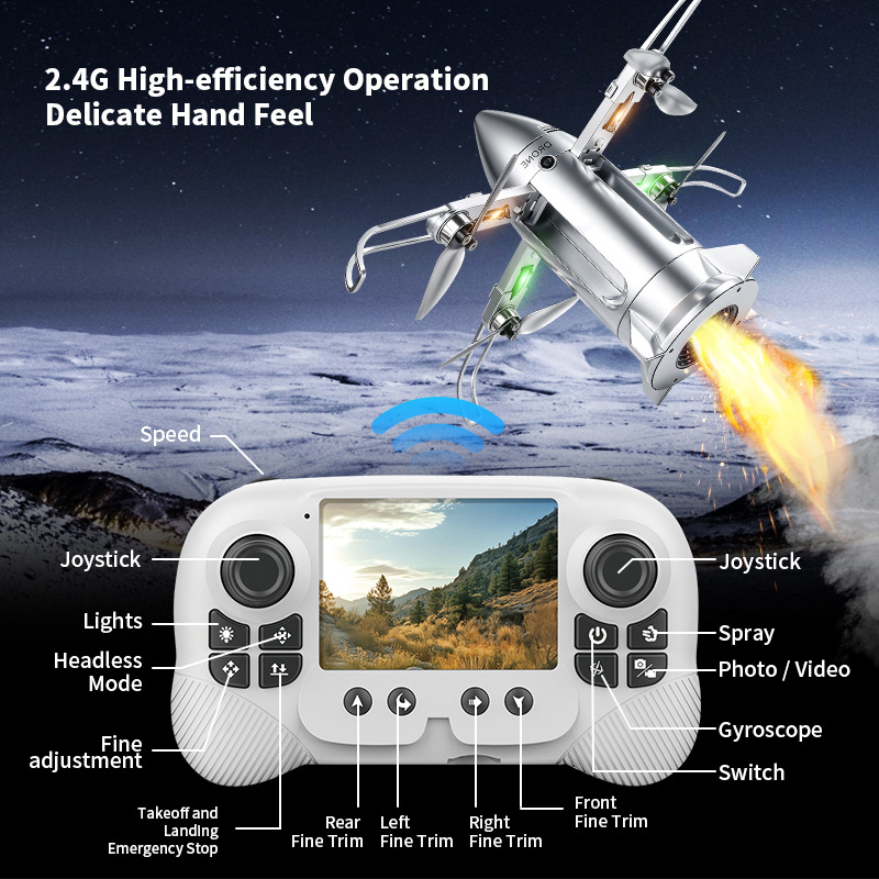 OZ X6 Rocket Drone 2.8 Inch Sc - đánh giá và giá Drone Controller Screen