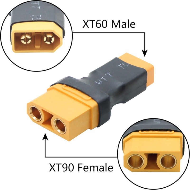 2Pcs/Lot XT90 Male Female to X - đánh giá và giá Drone Battery Adapter